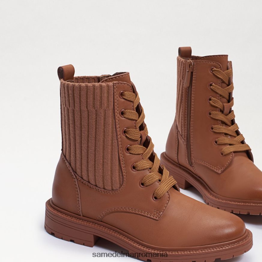 Sam Edelman încălţăminte Lt cuoio piele maro copii cizme de luptă lydell HN448Z1009