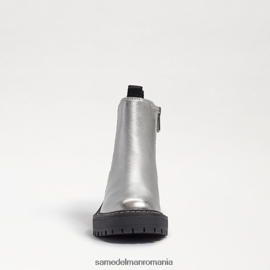 Sam Edelman încălţăminte piele argintie moale copii laguna chelsea boot HN448Z969