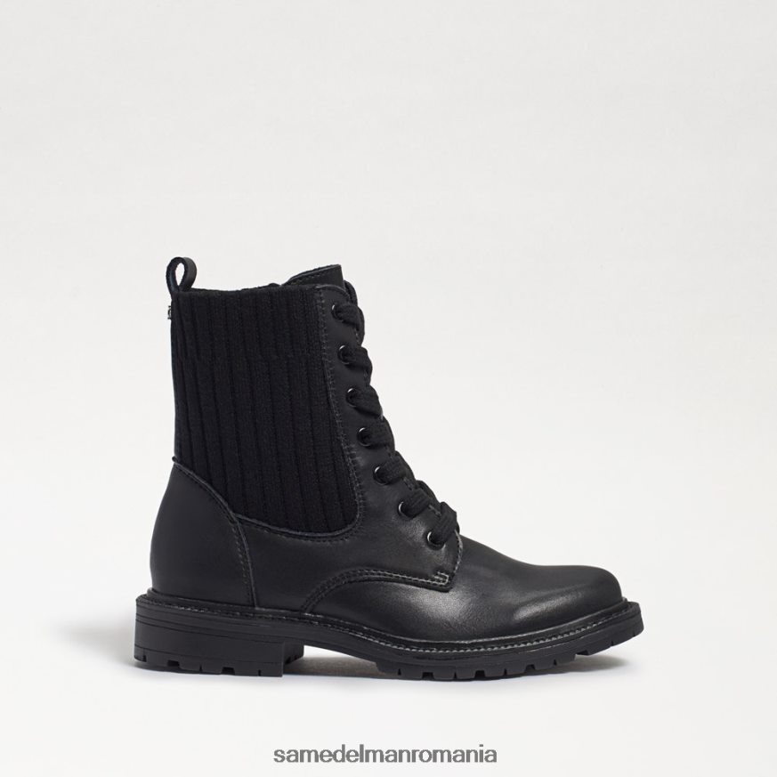 Sam Edelman încălţăminte piele neagra copii cizme de luptă lydell HN448Z1010