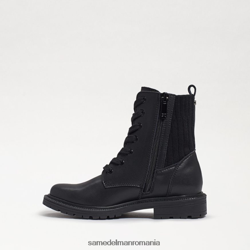 Sam Edelman încălţăminte piele neagra copii cizme de luptă lydell HN448Z1010