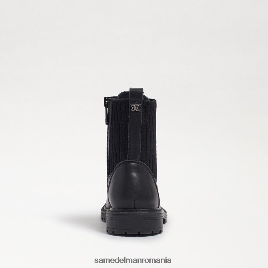 Sam Edelman încălţăminte piele neagra copii cizme de luptă lydell HN448Z1010