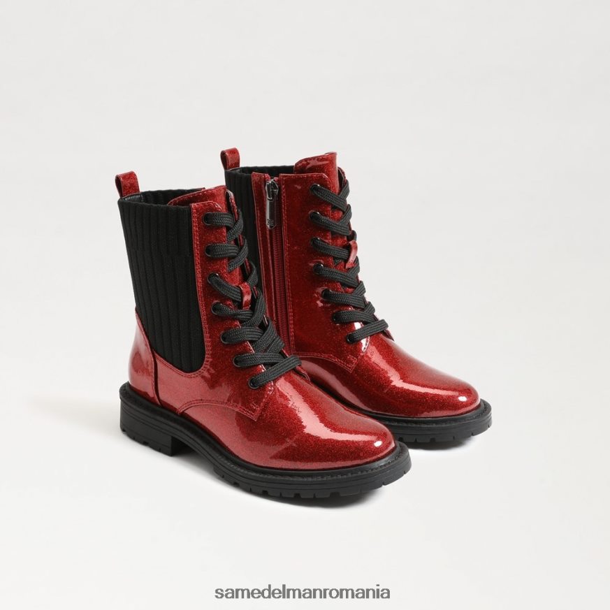 Sam Edelman încălţăminte rosu rubin copii cizme de luptă lydell HN448Z1012