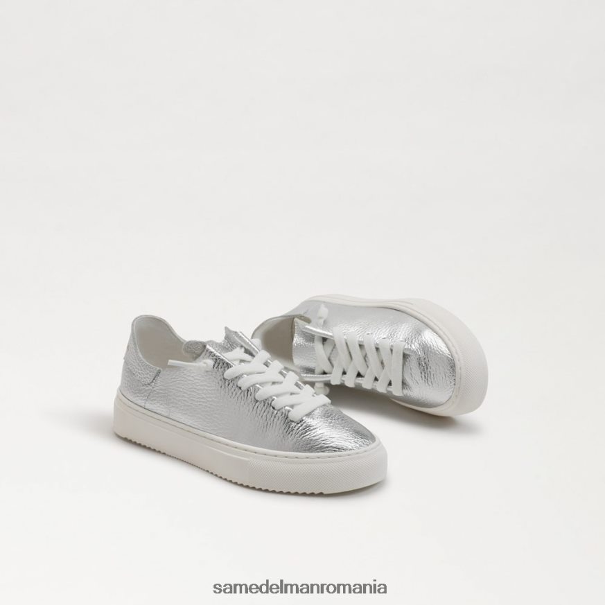 Sam Edelman încălţăminte argint moale copii pantofi sport cu șireturi HN448Z923