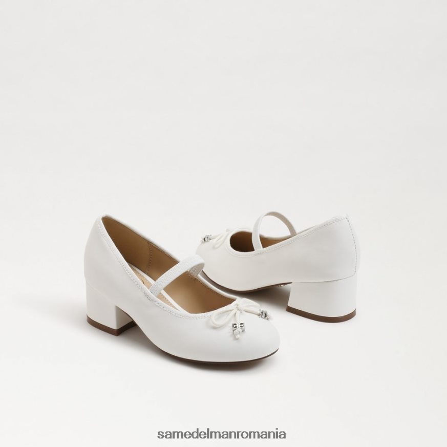 Sam Edelman încălţăminte alb strălucitor copii toc bloc tyra mary jane HN448Z978