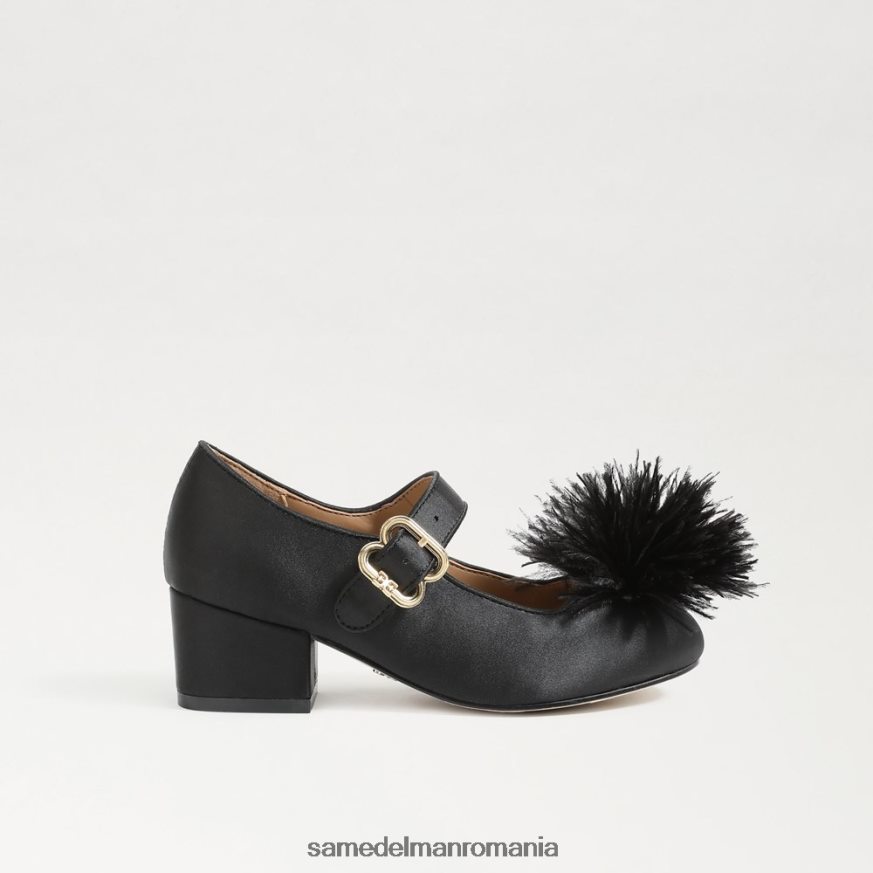 Sam Edelman încălţăminte piele neagra copii Talia toc bloc mary jane HN448Z1046