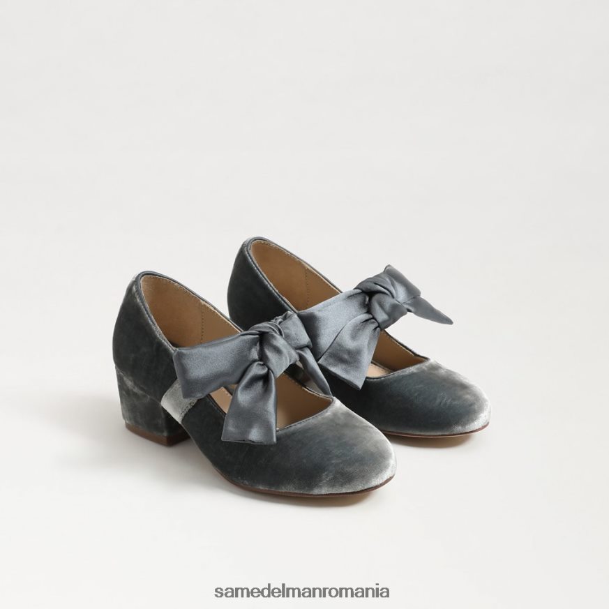 Sam Edelman încălţăminte albastru fumuriu copii toc bloc teddy mary jane HN448Z933
