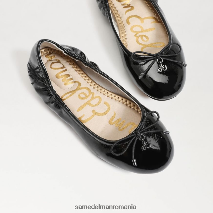 Sam Edelman încălţăminte brevet negru copii felicia balet flat HN448Z998