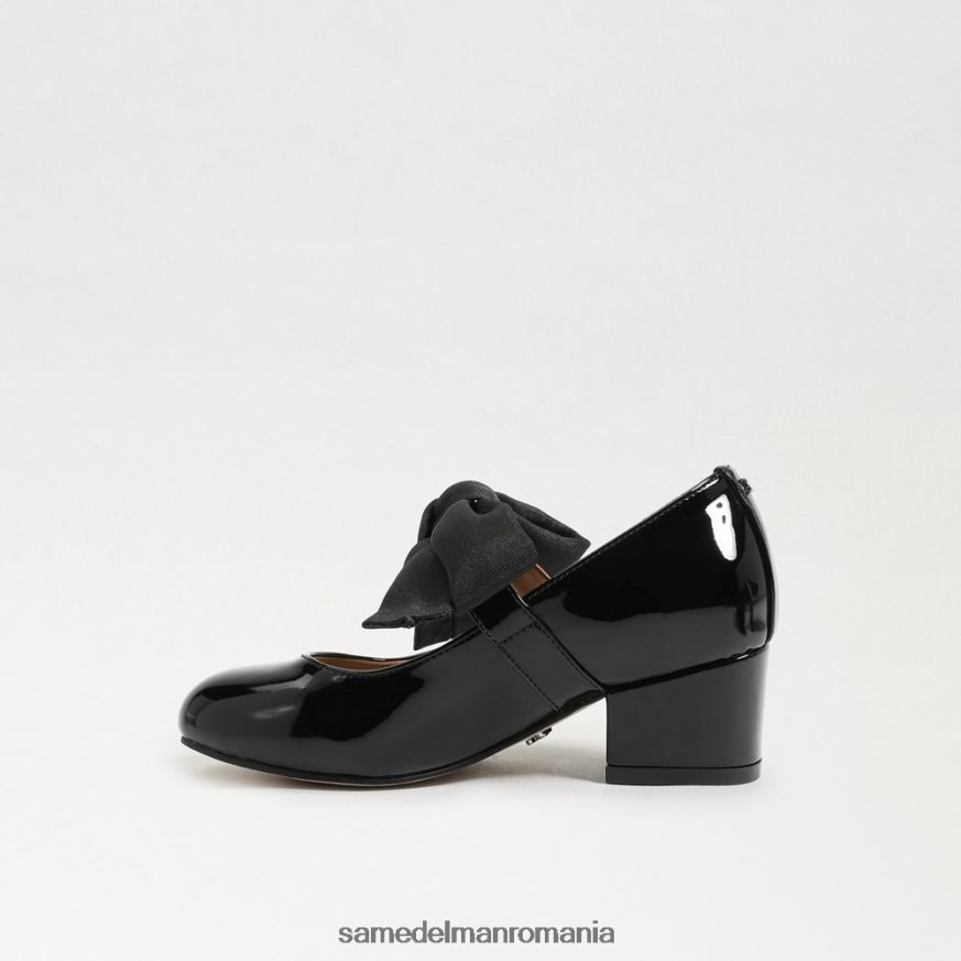 Sam Edelman încălţăminte brevet negru copii toc bloc teddy mary jane HN448Z935