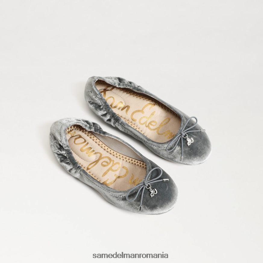 Sam Edelman încălţăminte catifea albastru fumuriu copii felicia balet flat HN448Z982