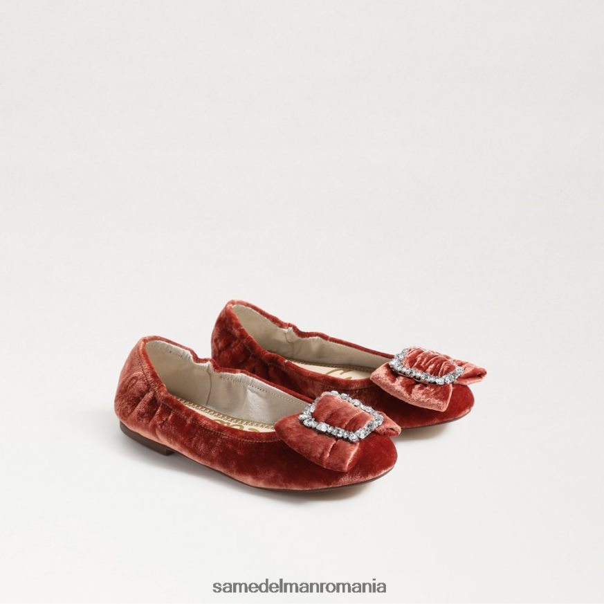 Sam Edelman încălţăminte catifea portocalie canion copii farah balet HN448Z1058