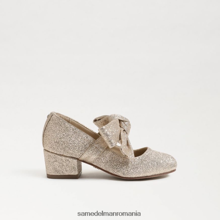 Sam Edelman încălţăminte frunza de aur copii toc bloc teddy mary jane HN448Z934
