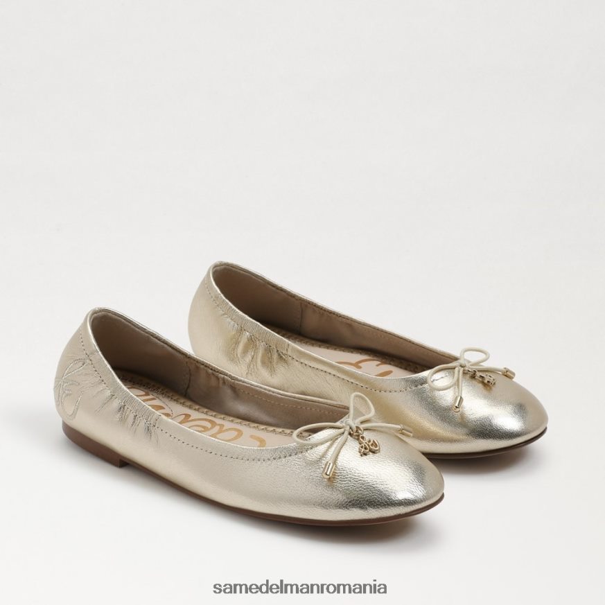 Sam Edelman încălţăminte piele cu frunze de aur copii felicia balet flat HN448Z993