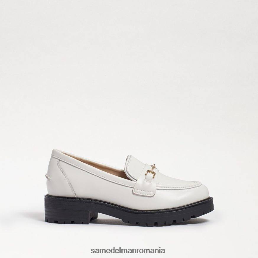 Sam Edelman încălţăminte piele cutie albă strălucitoare copii tully loafer HN448Z921