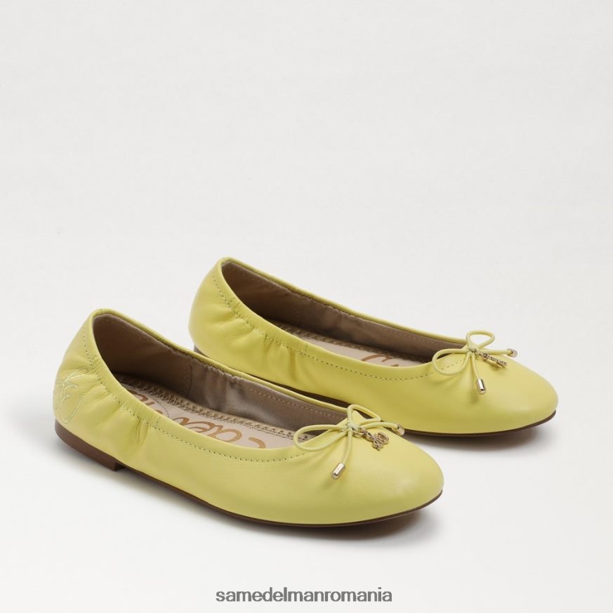 Sam Edelman încălţăminte piele galben unt copii felicia balet flat HN448Z992