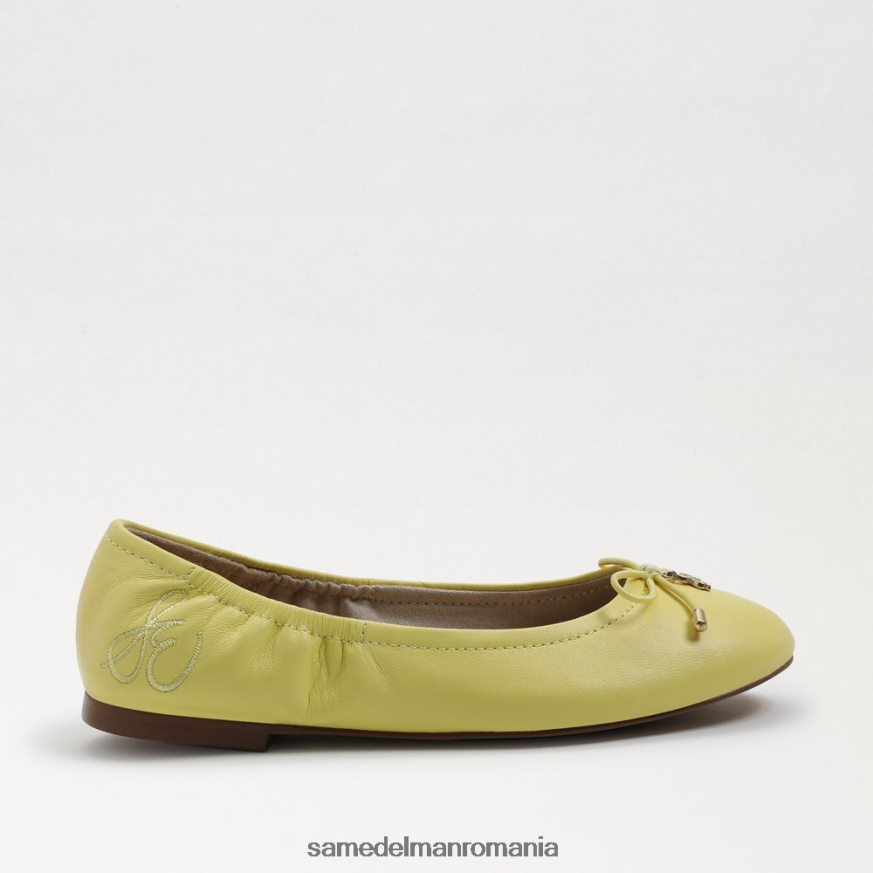Sam Edelman încălţăminte piele galben unt copii felicia balet flat HN448Z992