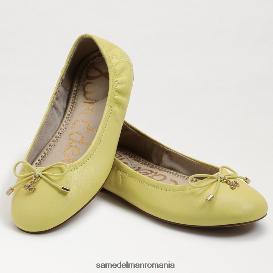 Sam Edelman încălţăminte piele galben unt copii felicia balet flat HN448Z992