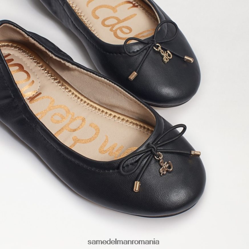 Sam Edelman încălţăminte piele neagra copii felicia balet flat HN448Z988
