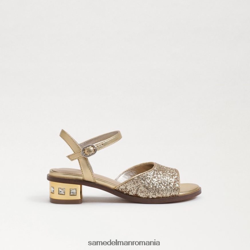 Sam Edelman încălţăminte aur chihlimbar copii sandale cu toc bloc iederă HN448Z1036