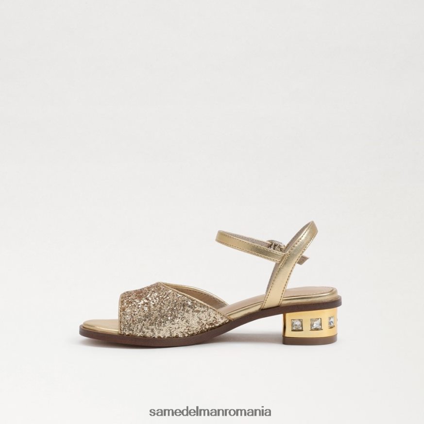 Sam Edelman încălţăminte aur chihlimbar copii sandale cu toc bloc iederă HN448Z1036