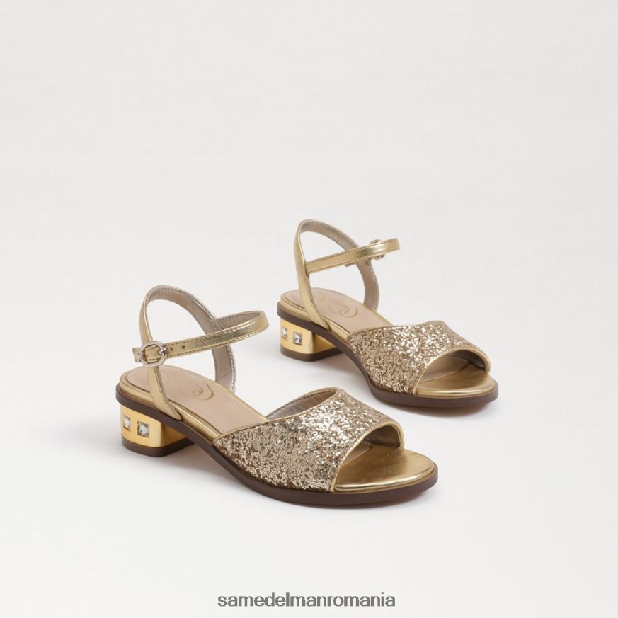 Sam Edelman încălţăminte aur chihlimbar copii sandale cu toc bloc iederă HN448Z1036