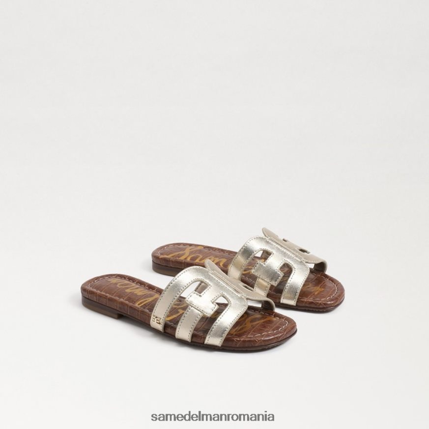 Sam Edelman încălţăminte aur topit copii sandală de tip bay slide HN448Z889