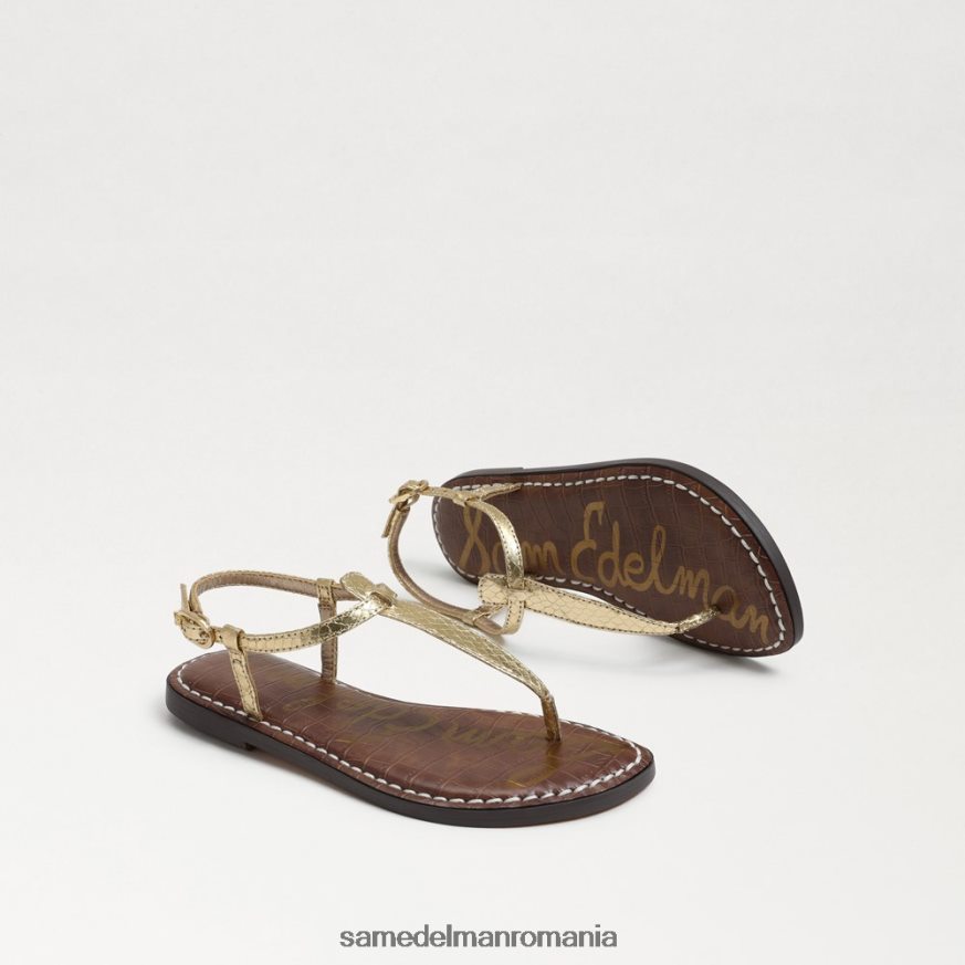 Sam Edelman încălţăminte boa auriu metalic copii sandale gigi tanga HN448Z936