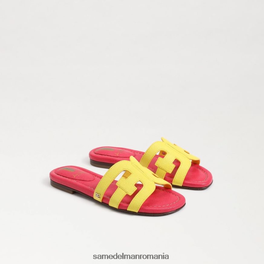 Sam Edelman încălţăminte galben mimoza/ultra fuscia copii sandală de tip bay slide HN448Z886