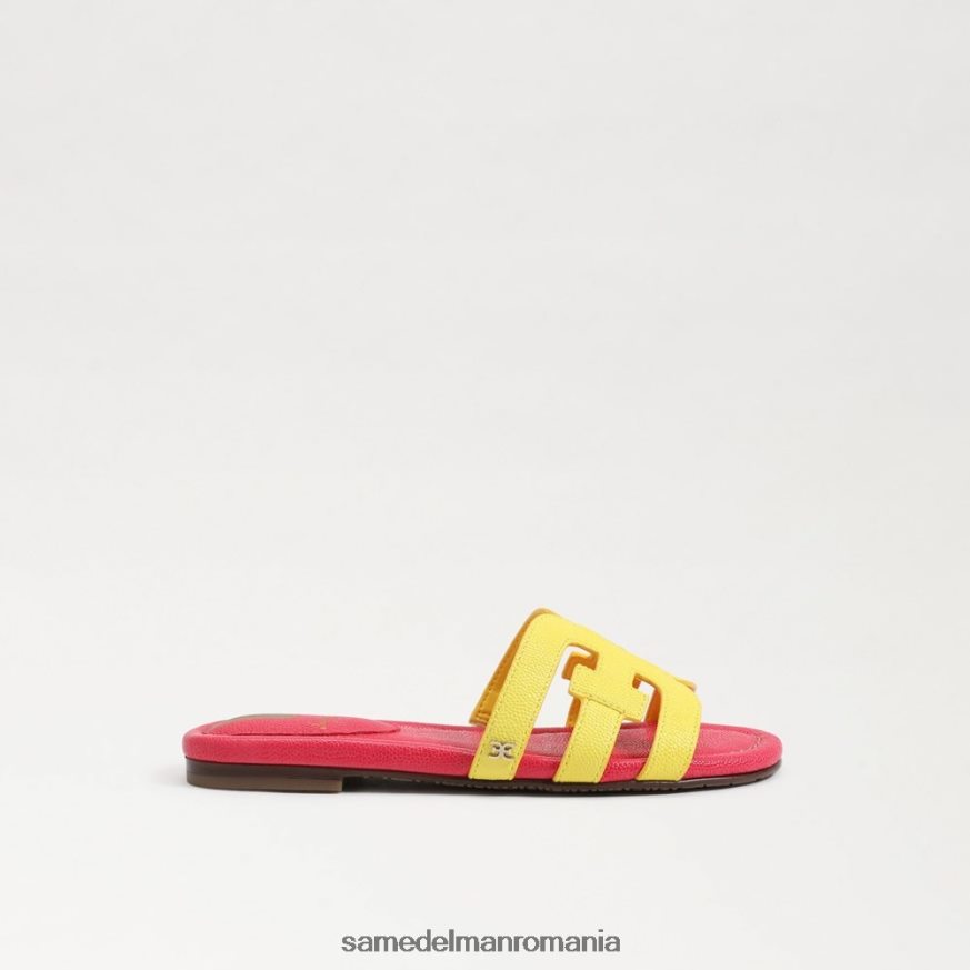 Sam Edelman încălţăminte galben mimoza/ultra fuscia copii sandală de tip bay slide HN448Z886
