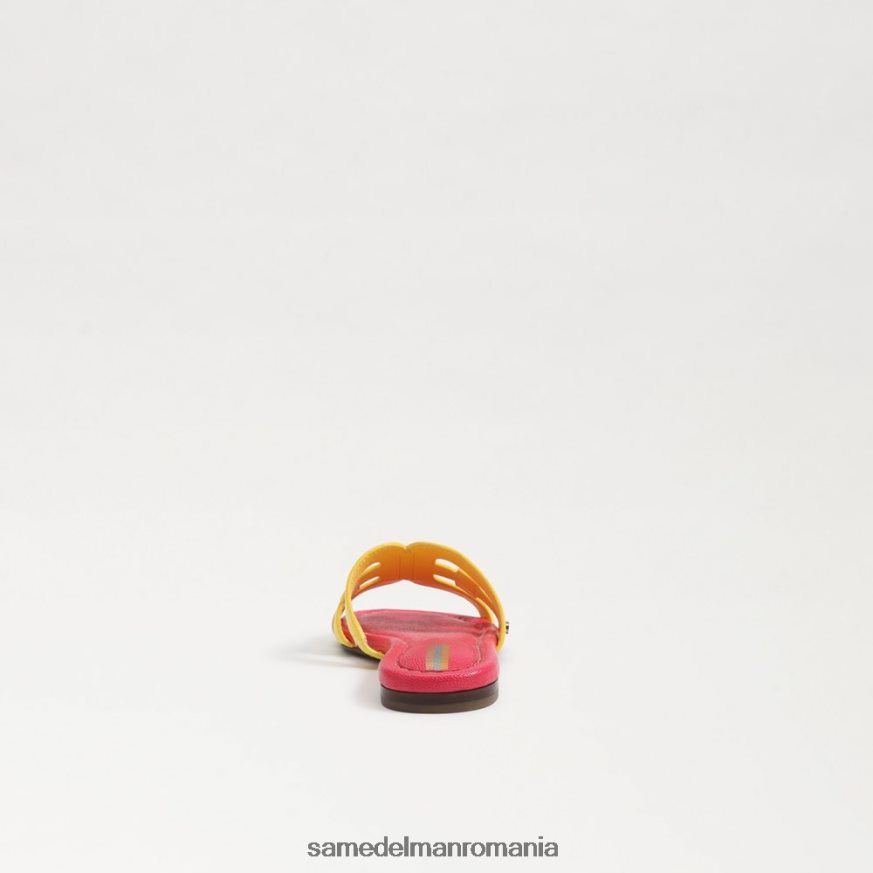 Sam Edelman încălţăminte galben mimoza/ultra fuscia copii sandală de tip bay slide HN448Z886