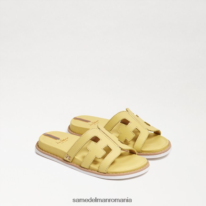 Sam Edelman încălţăminte piele galben unt copii sandală cu slide valeri HN448Z1048