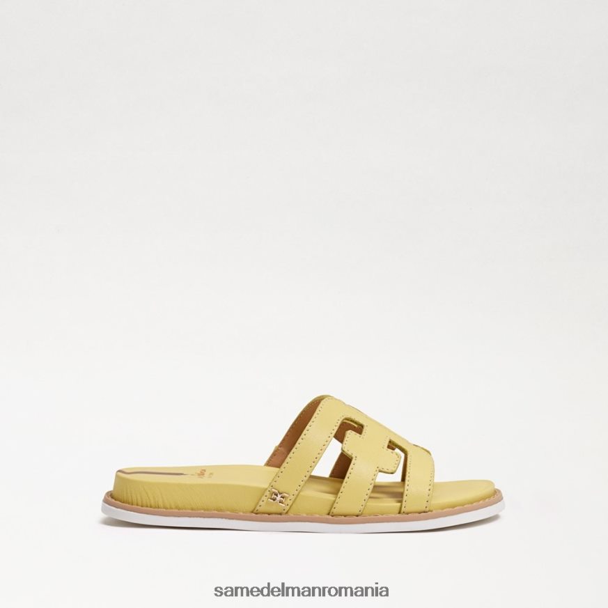 Sam Edelman încălţăminte piele galben unt copii sandală cu slide valeri HN448Z1048