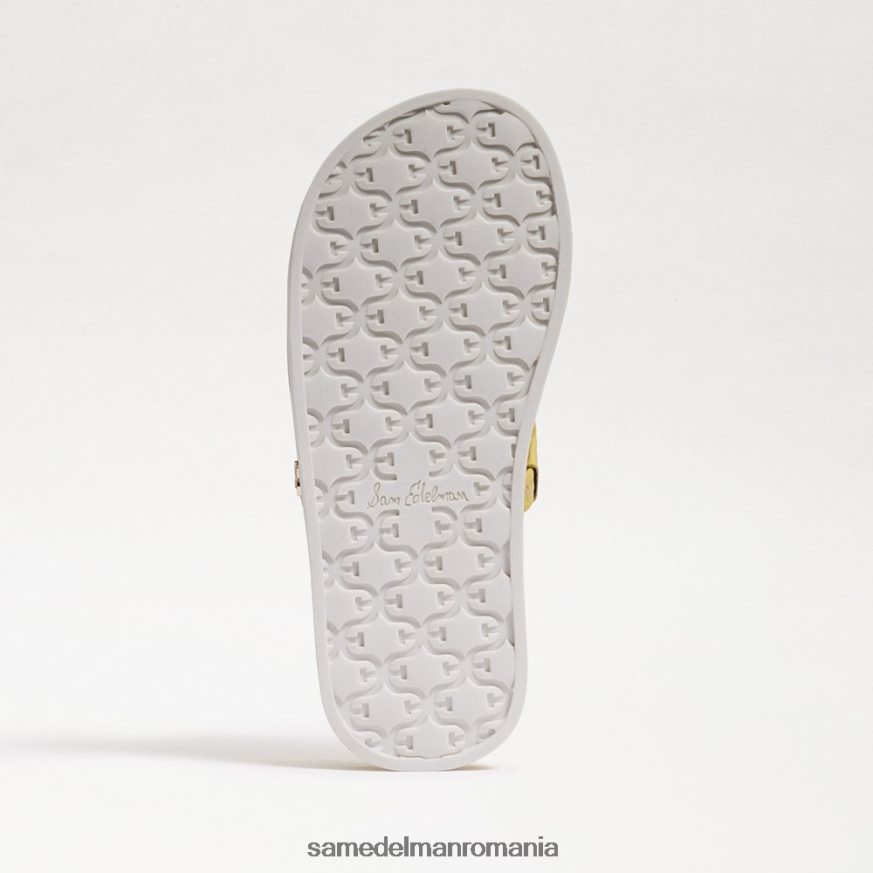 Sam Edelman încălţăminte piele galben unt copii sandală cu slide valeri HN448Z1048