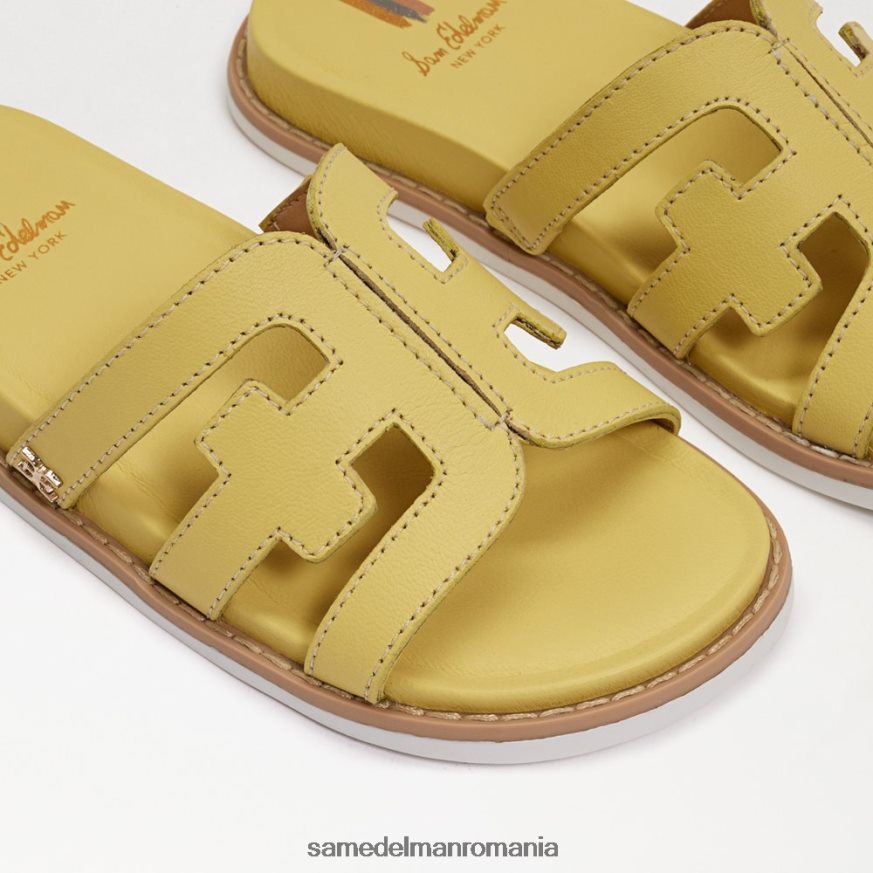Sam Edelman încălţăminte piele galben unt copii sandală cu slide valeri HN448Z1048