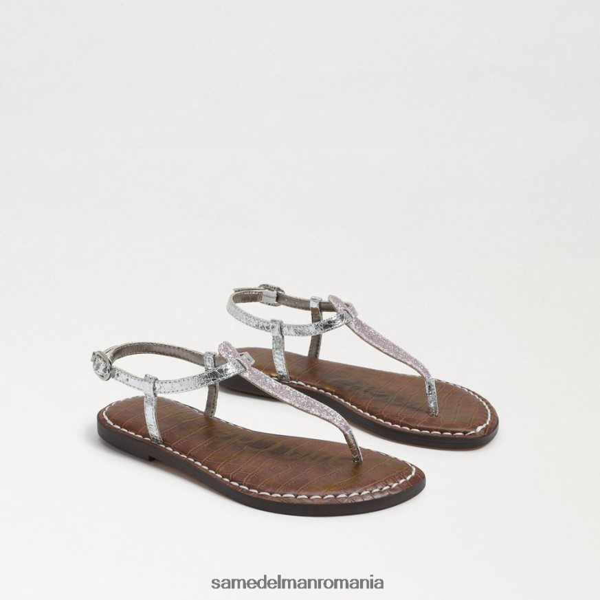 Sam Edelman încălţăminte sclipici liliac/argintiu copii sandale gigi tanga HN448Z960