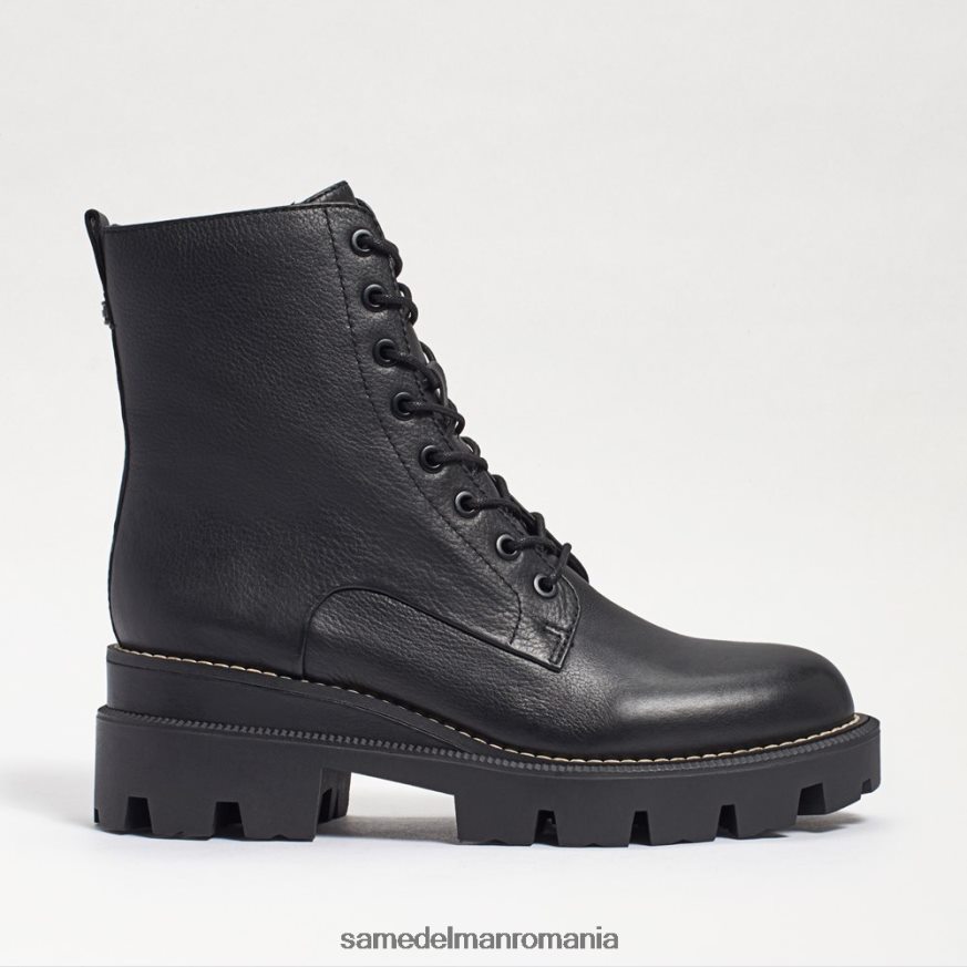 Sam Edelman încălţăminte piele neagra femei cizme de luptă cu platformă mansardă HN448Z626