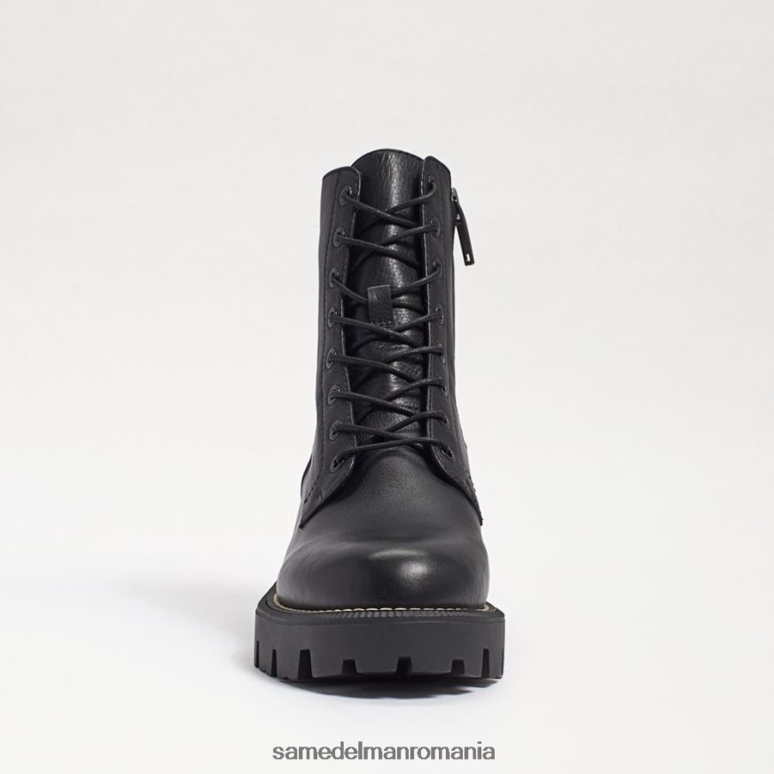 Sam Edelman încălţăminte piele neagra femei cizme de luptă cu platformă mansardă HN448Z626