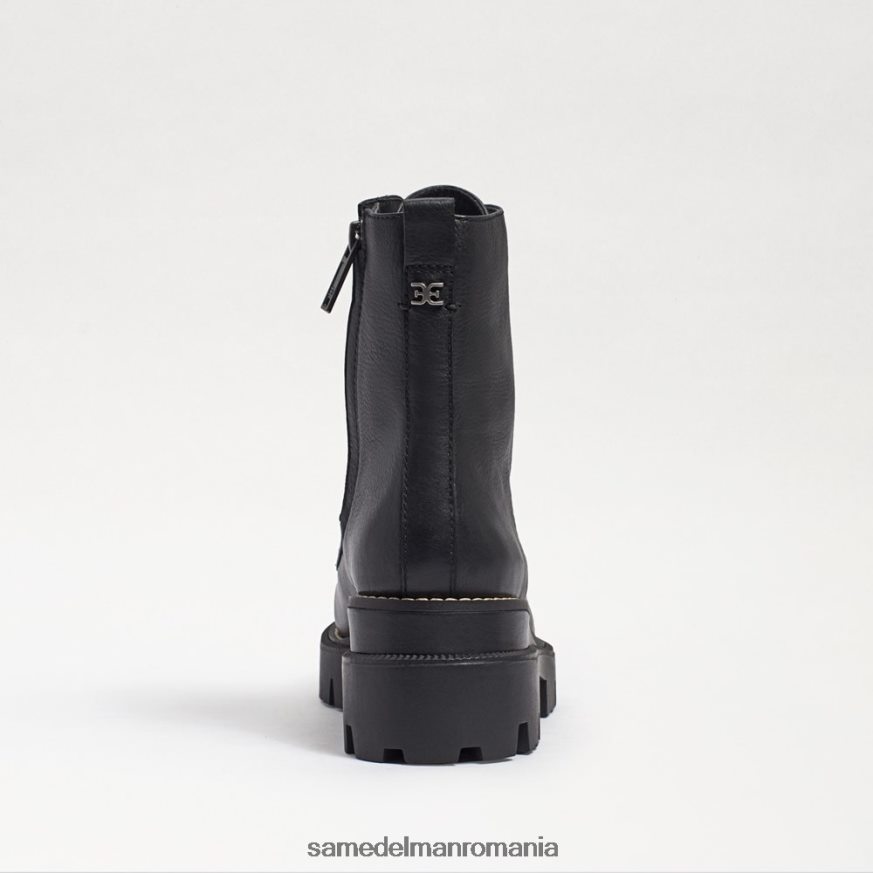 Sam Edelman încălţăminte piele neagra femei cizme de luptă cu platformă mansardă HN448Z626