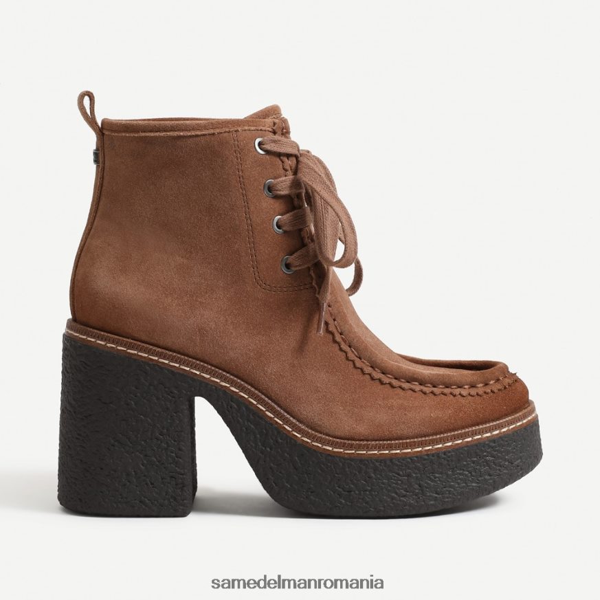 Sam Edelman încălţăminte maro nuc femei ghetuț cu șireturi Shaw HN448Z842
