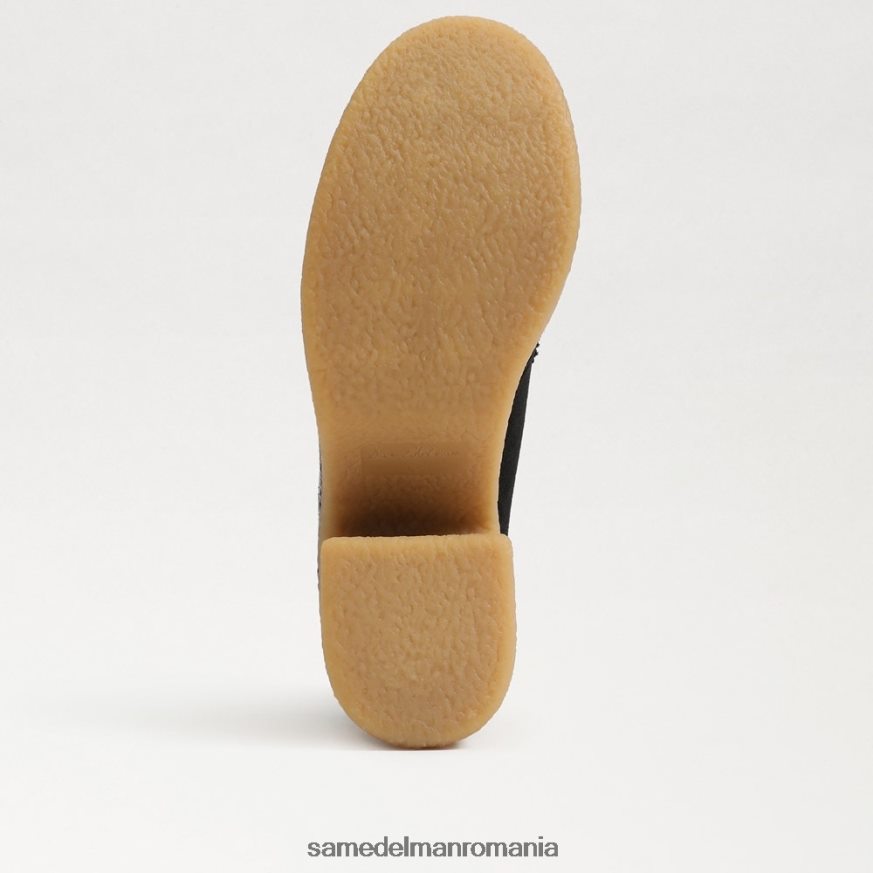 Sam Edelman încălţăminte piele intoarsa neagra femei ghetuț cu șireturi Shaw HN448Z843