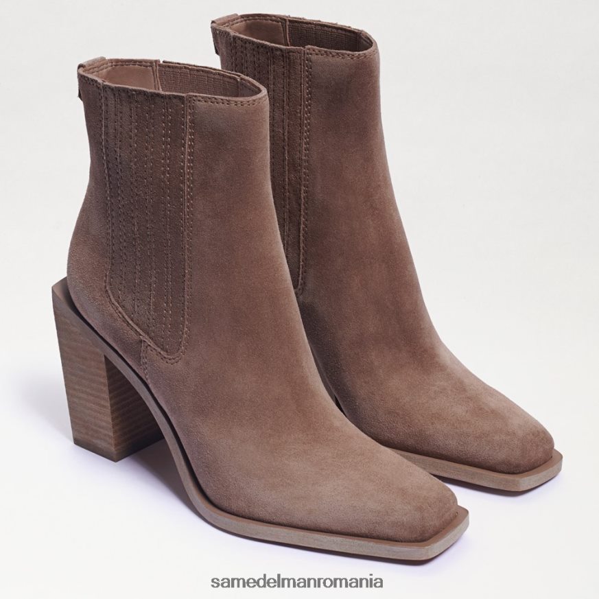 Sam Edelman încălţăminte piele intoarsa taupe adanc femei papuci emalia HN448Z858