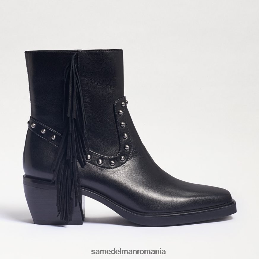 Sam Edelman încălţăminte piele neagra femei papuc bernie cu franjuri HN448Z731