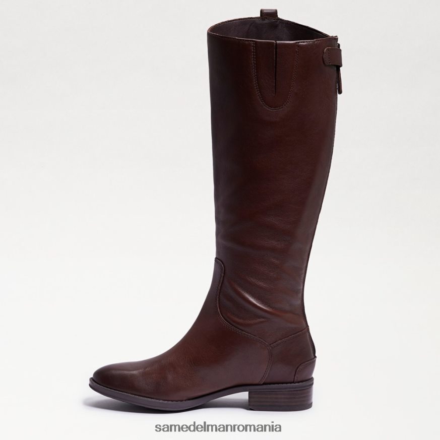 Sam Edelman încălţăminte maro inchis femei cizme de călărie penny din piele HN448Z414