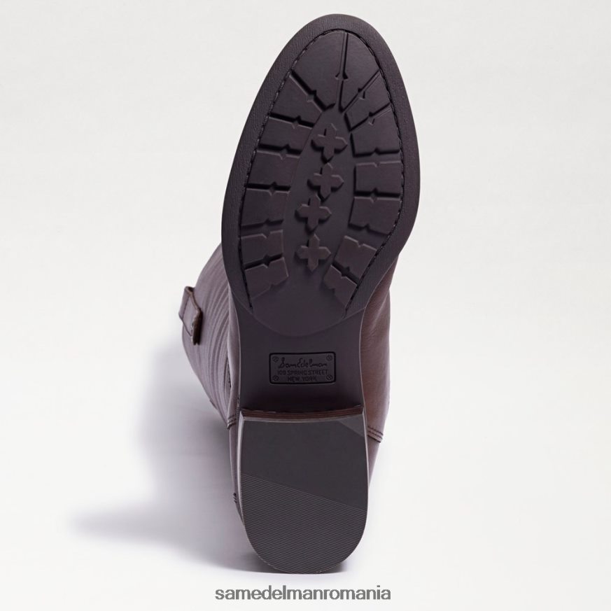Sam Edelman încălţăminte maro inchis femei cizme de călărie penny din piele HN448Z414
