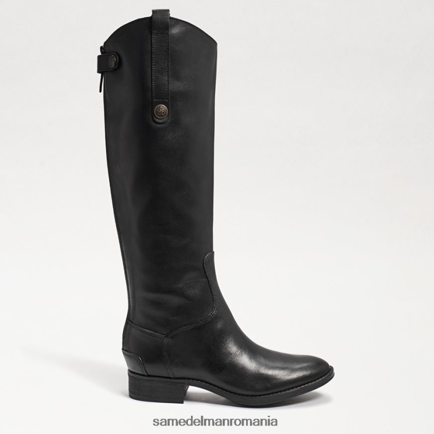 Sam Edelman încălţăminte piele neagra femei cizme de călărie penny din piele HN448Z415