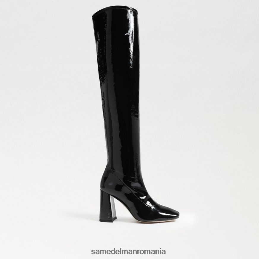 Sam Edelman încălţăminte brevet negru femei cizmă înaltă de cosette HN448Z746