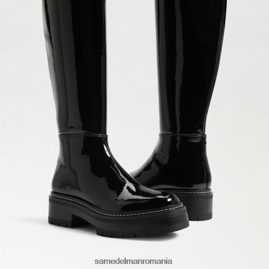 Sam Edelman încălţăminte brevet negru femei cizme peste genunchi lydia HN448Z880