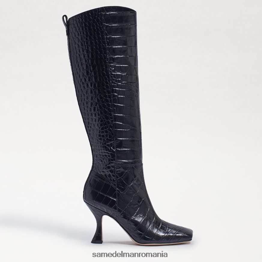 Sam Edelman încălţăminte crocodul negru femei cizme adi până la genunchi HN448Z870