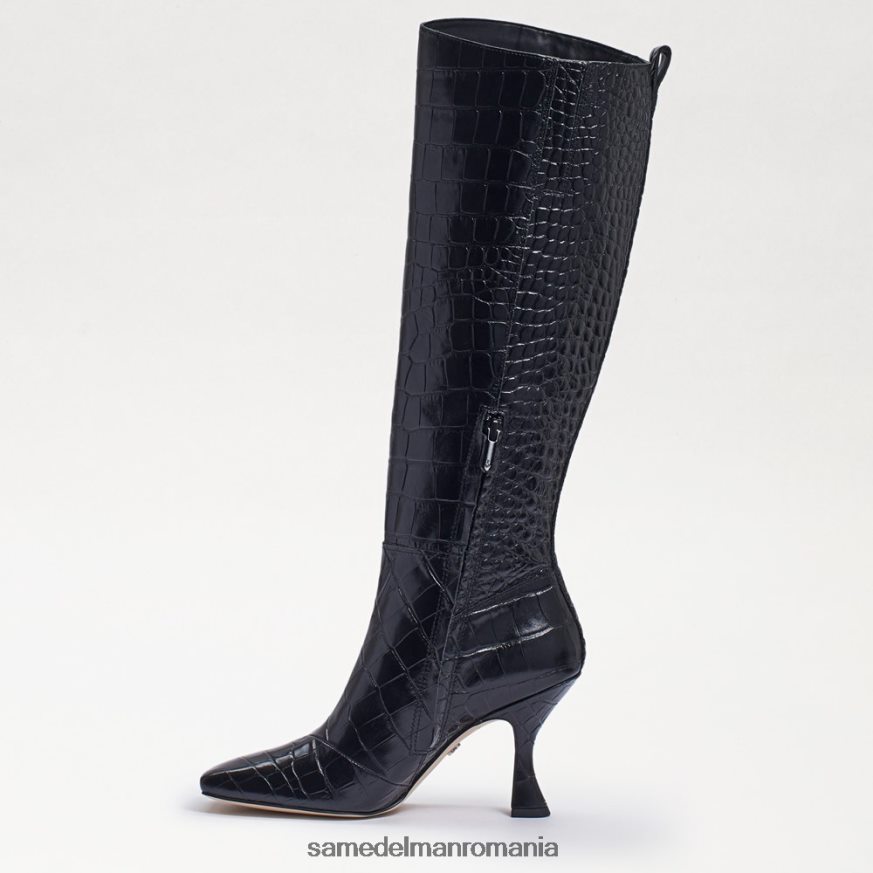Sam Edelman încălţăminte crocodul negru femei cizme adi până la genunchi HN448Z870