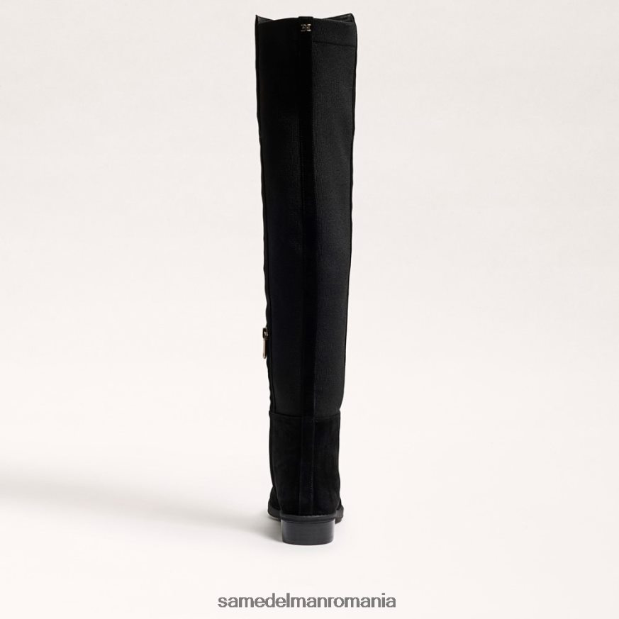 Sam Edelman încălţăminte piele intoarsa neagra femei pam cizma peste genunchi HN448Z777