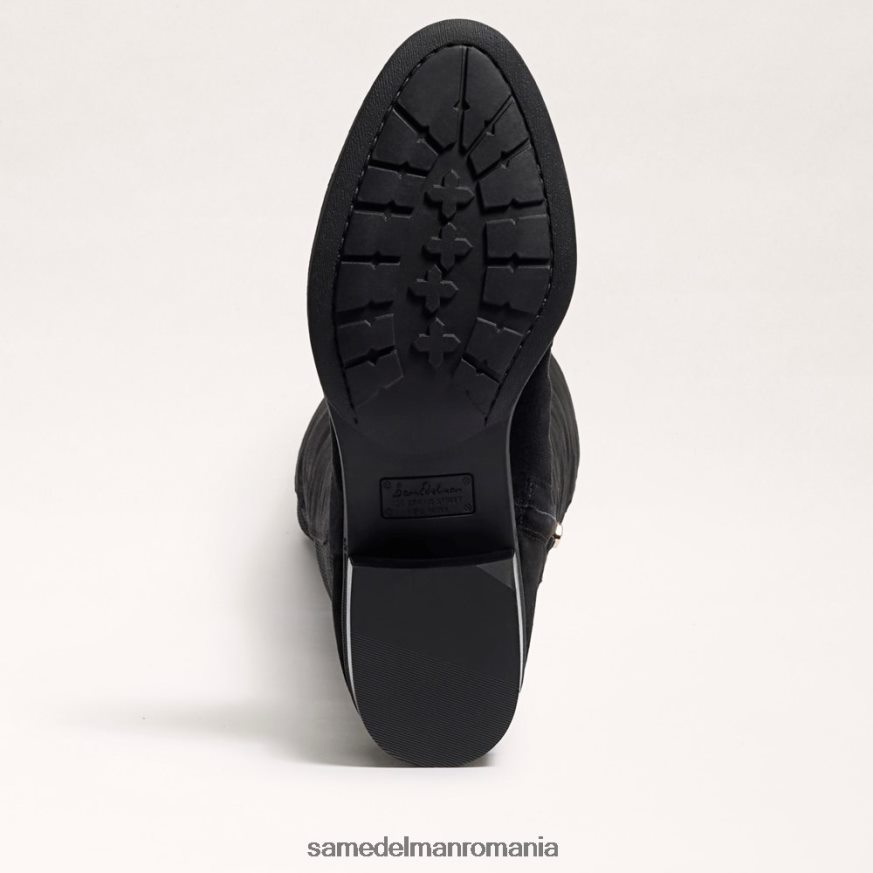 Sam Edelman încălţăminte piele intoarsa neagra femei pam cizma peste genunchi HN448Z777